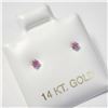 Image 2 : 14K White Gold Ruby Earrings (~Size )(Ring is resizable for $40) (~length inches), Made in Canada, S