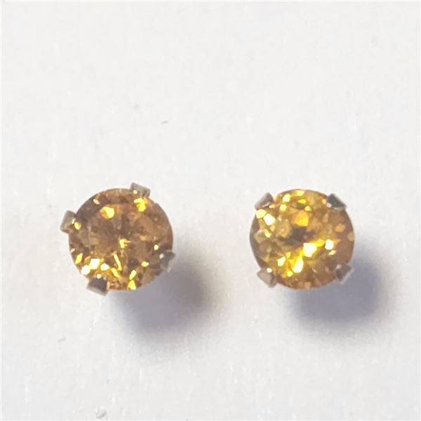 10K Yellow Gold Citrine Earrings (~Size )(Ring is resizable for $40) (~length inches), Suggested Ret