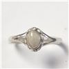 Image 1 : Silver Opal Ring (~Size )(Ring is resizable for $40) (~length inches), Suggested Retail Value $80
