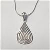 Image 1 : Silver Openable 16" Necklace (~Size )(Ring is resizable for $40) (~length inches), Suggested Retail 