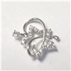 Image 2 : 14K White Gold Cz 1.1G Pendant (~Size )(Ring is resizable for $40) (~length inches), Suggested Retai