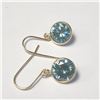 Image 1 : 10K Yellow Gold Blue Moissanite(2.5ct) Earrings (~Size )(Ring is resizable for $40) (~length inches)