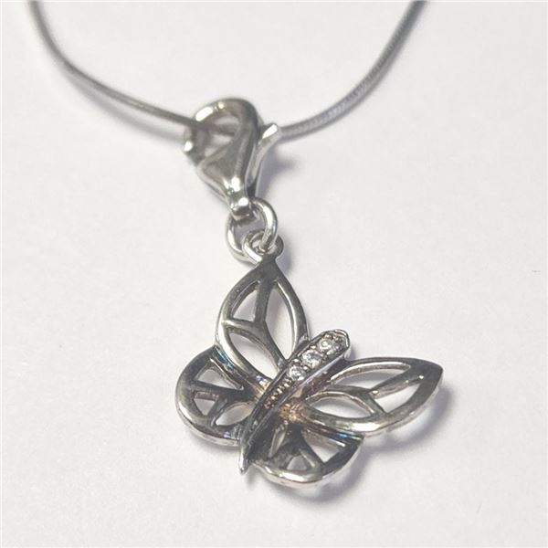 Silver Cz 16" Necklace (~Size )(Ring is resizable for $40) (~length inches), Suggested Retail Value 