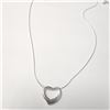 Image 2 : Silver Heart 16" Necklace (~Size )(Ring is resizable for $40) (~length inches), Suggested Retail Val