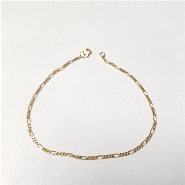 10K Yellow Gold 0.7G 6.5" Bracelet (~Size )(Ring is resizable for $40) (~length MUSTinches), Suggest