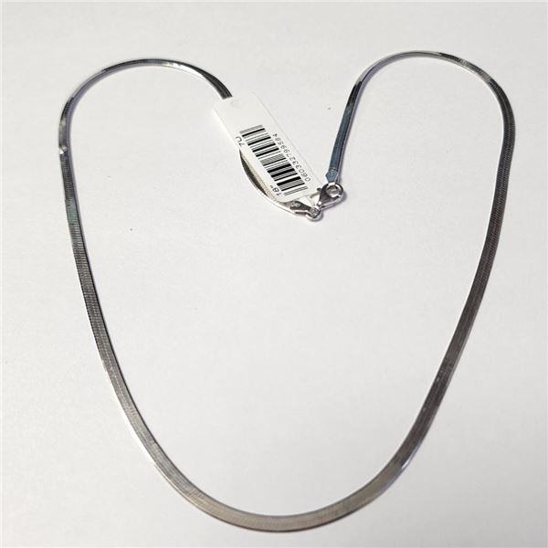 Silver 6.7G 17-18" Snake Chain Necklace (~Size )(Ring is resizable for $40) (~length inches), Sugges