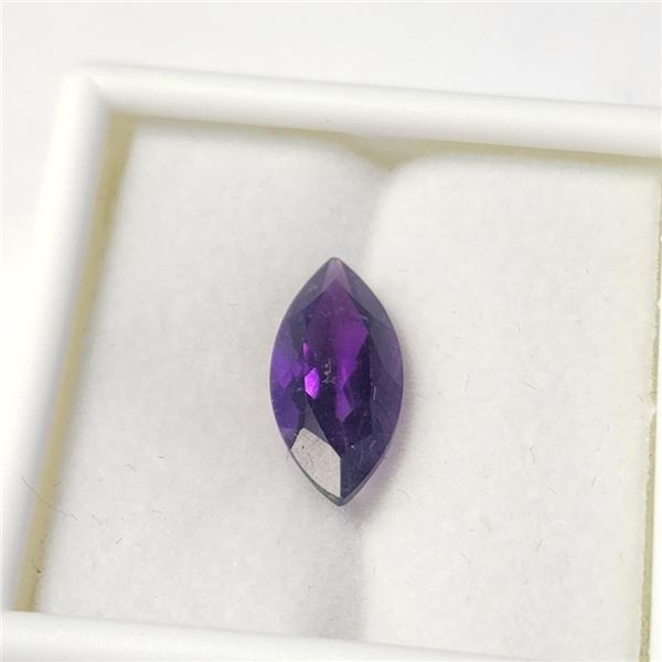Genuine Marquise Cut Amethyst(2.4ct) 7X14Mm (~Size )(Ring is resizable for $40) (~length inches), Su