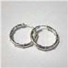 Image 1 : Silver Hoop Earrings (~Size )(Ring is resizable for $40) (~length inches), Suggested Retail Value $5