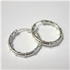 Image 2 : Silver Hoop Earrings (~Size )(Ring is resizable for $40) (~length inches), Suggested Retail Value $5