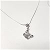 Image 2 : Silver Cz 16" Necklace (~Size )(Ring is resizable for $40) (~length inches), Suggested Retail Value 