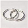 Image 2 : Silver Large Hoop Earrings (~Size )(Ring is resizable for $40) (~length inches), Suggested Retail Va