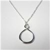 Image 1 : Silver 18" Necklace (~Size )(Ring is resizable for $40) (~length inches), Suggested Retail Value $40