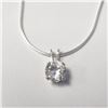 Image 1 : Silver Cz 16" Necklace (~Size )(Ring is resizable for $40) (~length inches), Suggested Retail Value 