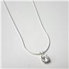Image 2 : Silver Cz 16" Necklace (~Size )(Ring is resizable for $40) (~length inches), Suggested Retail Value 