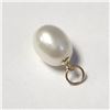 Image 2 : 14K Yellow Gold Fresh Water Pearl Pendant (~Size )(Ring is resizable for $40) (~length inches), Sugg