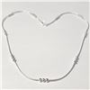 Image 1 : Silver 16" Necklace (~Size )(Ring is resizable for $40) (~length inches), Suggested Retail Value $50