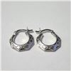 Image 1 : Silver Hoop Earrings (~Size )(Ring is resizable for $40) (~length inches), Suggested Retail Value $4