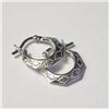 Image 2 : Silver Hoop Earrings (~Size )(Ring is resizable for $40) (~length inches), Suggested Retail Value $4