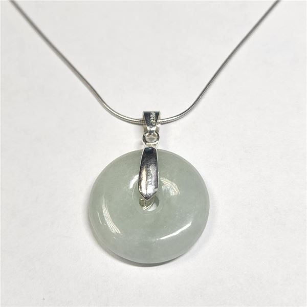 Silver Jade 16" Necklace, Suggested Retail Value $200