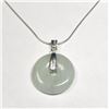 Image 1 : Silver Jade 16" Necklace, Suggested Retail Value $200