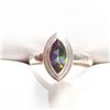 Image 1 : Silver Mystic Topaz Ring (~Size 8.5)(Ring is resizable for $40) (~weight 4.2g), Suggested Retail Val