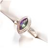 Image 3 : Silver Mystic Topaz Ring (~Size 8.5)(Ring is resizable for $40) (~weight 4.2g), Suggested Retail Val