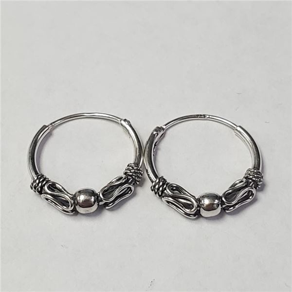 Silver Hoop Earrings, Suggested Retail Value $100