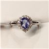 Image 1 : Silver Tanzanite(1.85ct) Ring (~Size 6)(Ring is resizable for $40) (~length 0 inches) (~weight 3g), 