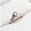 Image 2 : Silver Moonstone Ring (~Size 6)(Ring is resizable for $40), Suggested Retail Value $100