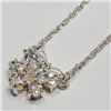 Image 2 : Silver Cubic Zirconia Necklace (~length 19 inches) (~weight 6.89g), Suggested Retail Value $200