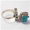 Image 3 : Silver Turquoise Locket Ring (~Size 6.5)(Ring is resizable for $40) (~length 0 inches) (~weight 7.35