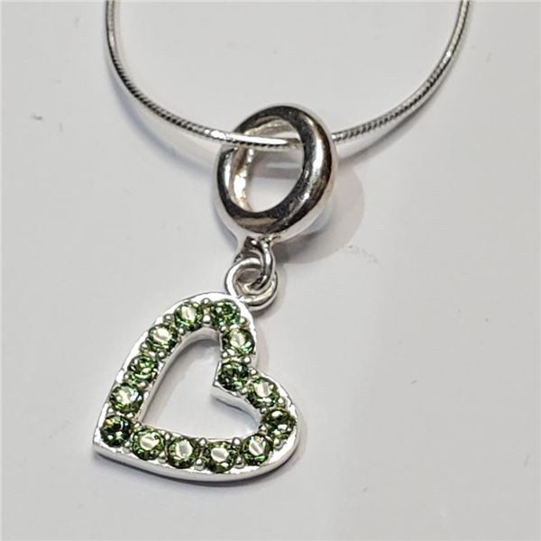 Silver Cubic Zirconia Necklace (~length 18 inches) (~weight 3g), Suggested Retail Value $100