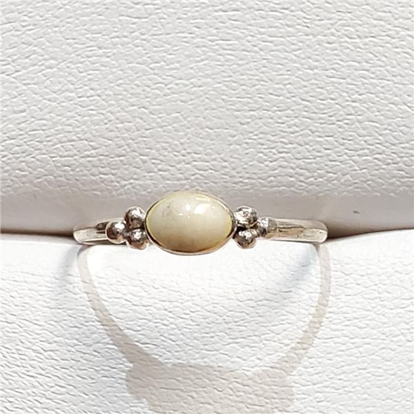 Silver Opal Ring (~Size 8)(Ring is resizable for $40), Suggested Retail Value $100