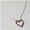 Image 2 : Silver Created Pink Sapphire 19" Necklace, Suggested Retail Value $80