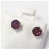 Image 3 : Silver Garnet(1.5ct) Earrings, Made in Canada, Suggested Retail Value $120