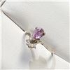 Image 3 : Silver Amethyst Ring (~Size 7)(Ring is resizable for $40), Suggested Retail Value $100