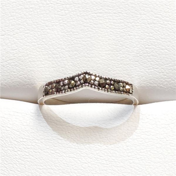Silver Marcasite Ring (~Size 0), Suggested Retail Value $100