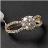 Image 2 : 10K Yellow Gold Moissanite(1.75ct) Ring (~Size 6.5)(Ring is resizable for $40) (~length inches), Mad