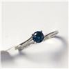Image 2 : 10K White Gold Blue Diamond (Treated)(0.3ct) Ring (~Size 6.25)(Ring is resizable for $40) (~length i