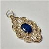 Image 2 : 14K Yellow Gold Sapphire(1ct) Pendant (~Size )(Ring is resizable for $40) (~length inches), Appraise