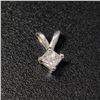 Image 1 : 14K White Gold Diamond (0.15Ct,I3,Light Pink) Pendant (~Size )(Ring is resizable for $40) (~length i