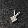 Image 2 : 14K White Gold Diamond (0.15Ct,I2,H) Pendant (~Size )(Ring is resizable for $40) (~length inches) (~