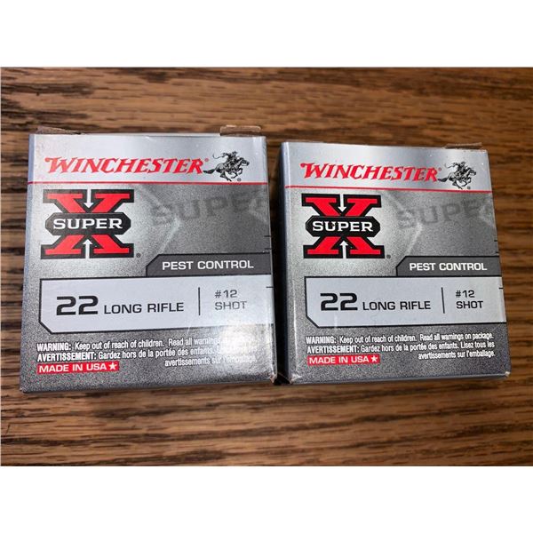 Winchester Super X 22 Long Rifle #12 Shot Lot of 2 boxes