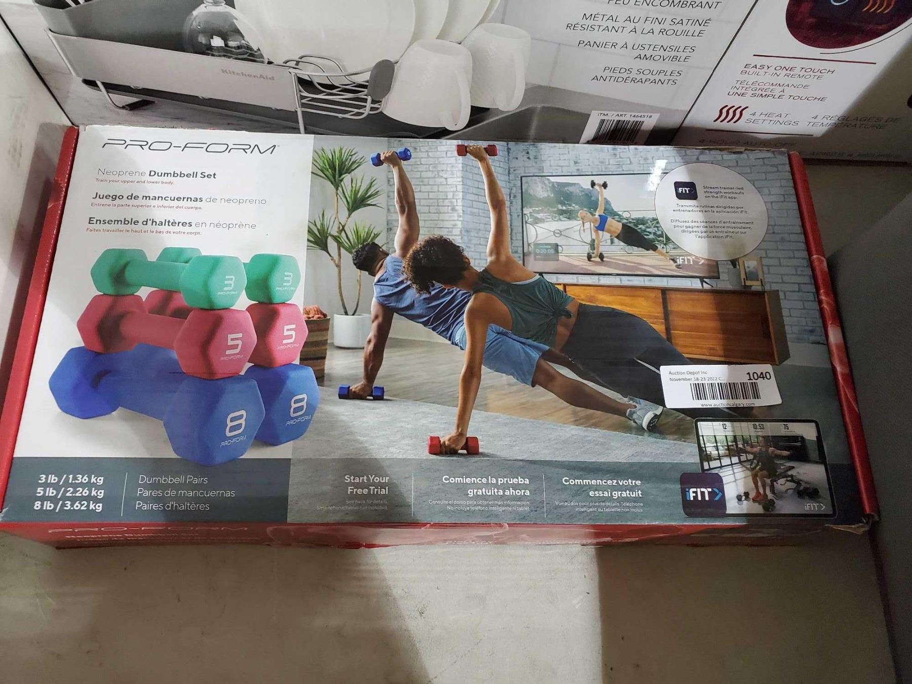 Proform Plastic Pro Form Neoprene Dumbbell 6 pce Set 3,5,8 lbs