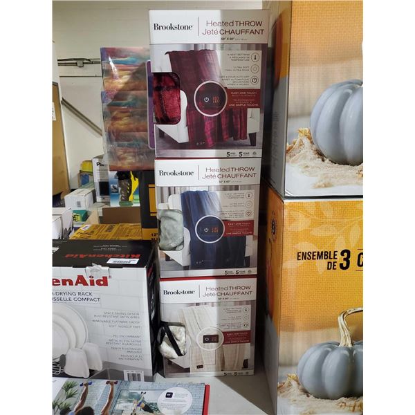 Brookstone Hested Throws - wholesale lot of 3