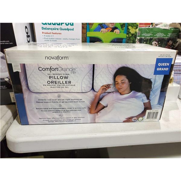 Novaform comfort grande queen gel memory foam pillow