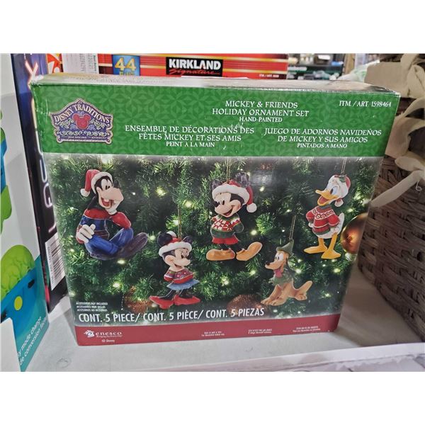 Mickey & Friends Christmas 5 piece holiday ornaments