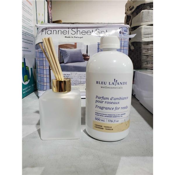 Bleu Lavande Vanilla Reed Diffuser set