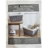 Image 2 : Set of 4 Faux wicker bins dark grey