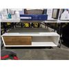 Image 1 : White Laquer Single Drawer Coffee Table